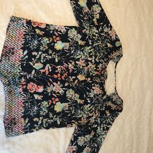 Sheer floral shirt
